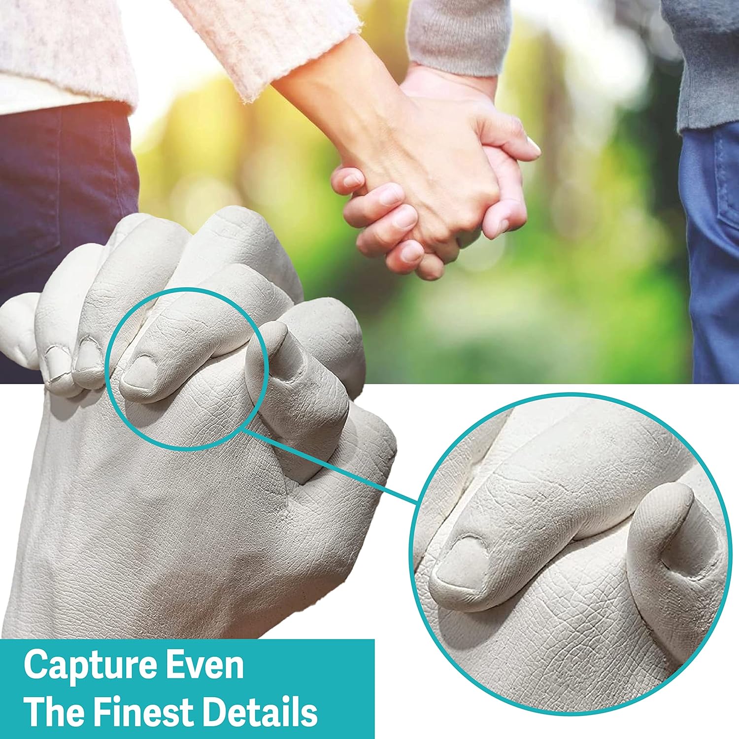 Couples Holding Hands 3D Keepsake Hand Casting Kit